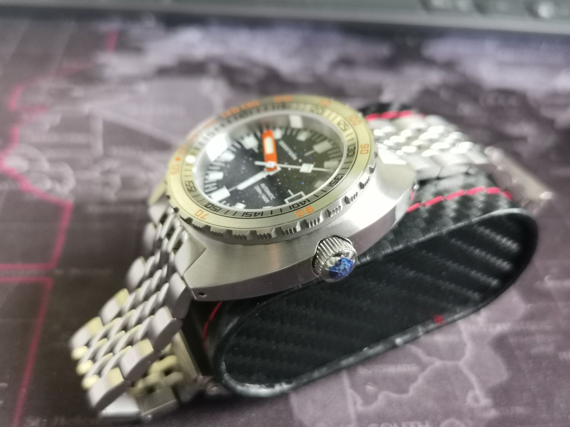 Zegarek Seestern Elegancki Homage Nurek Diver Nowy