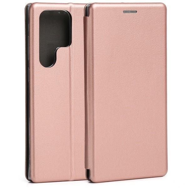 Etui Book Magnetic Beline Samsung S23 Ultra S918 Różowo-Złoty