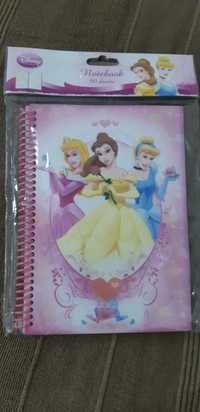 Caderno notas Disney princesas - Novo