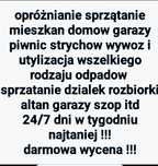 Opróznianie wywóz śmieci  rozbiórki sprzątanie utylizacja transport