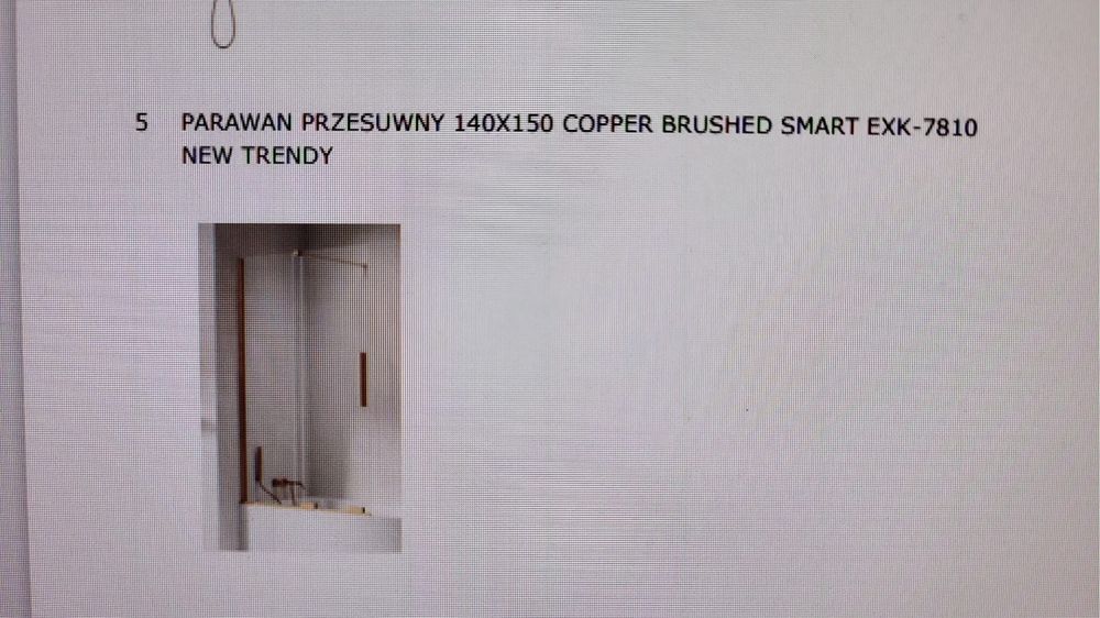 Parawan nawannowy 140x150 cooper brushed  New Trendy