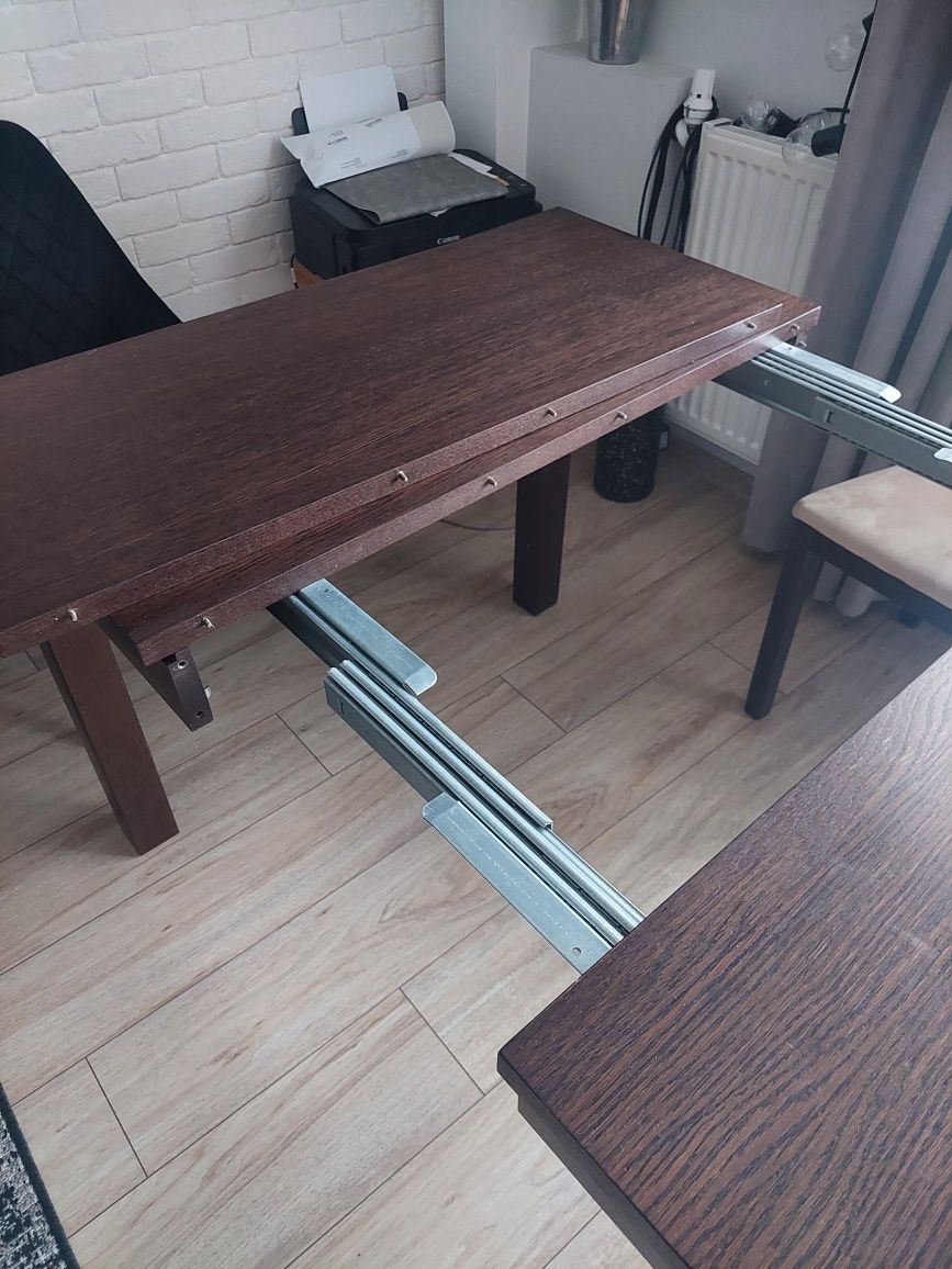 Stół drewno rozkładany 95x95 do 215 cm