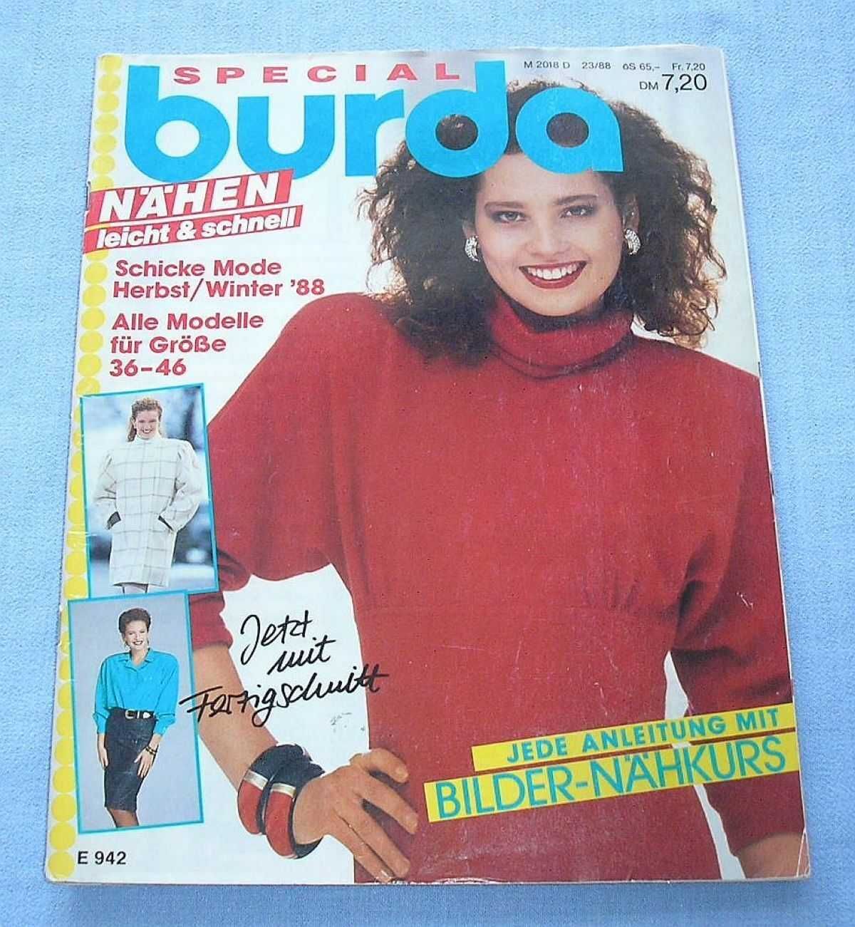 Burda Special jesień/zima 1988 z wykrojami i opisami szycia