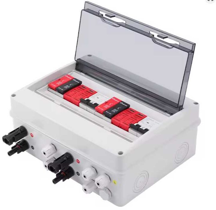 Quadro DC Solar fotovoltaico com proteção contra raios e Fusíveis 600V