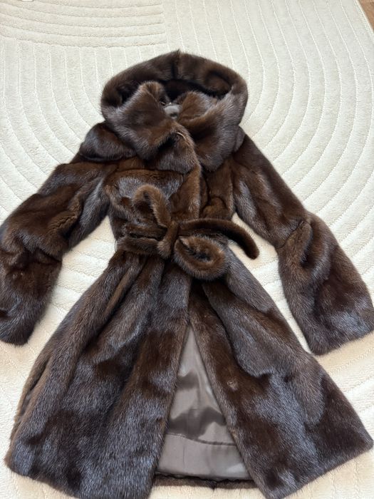 Futro naruralne z norek, grzbiety nowe, rozm. XS-S