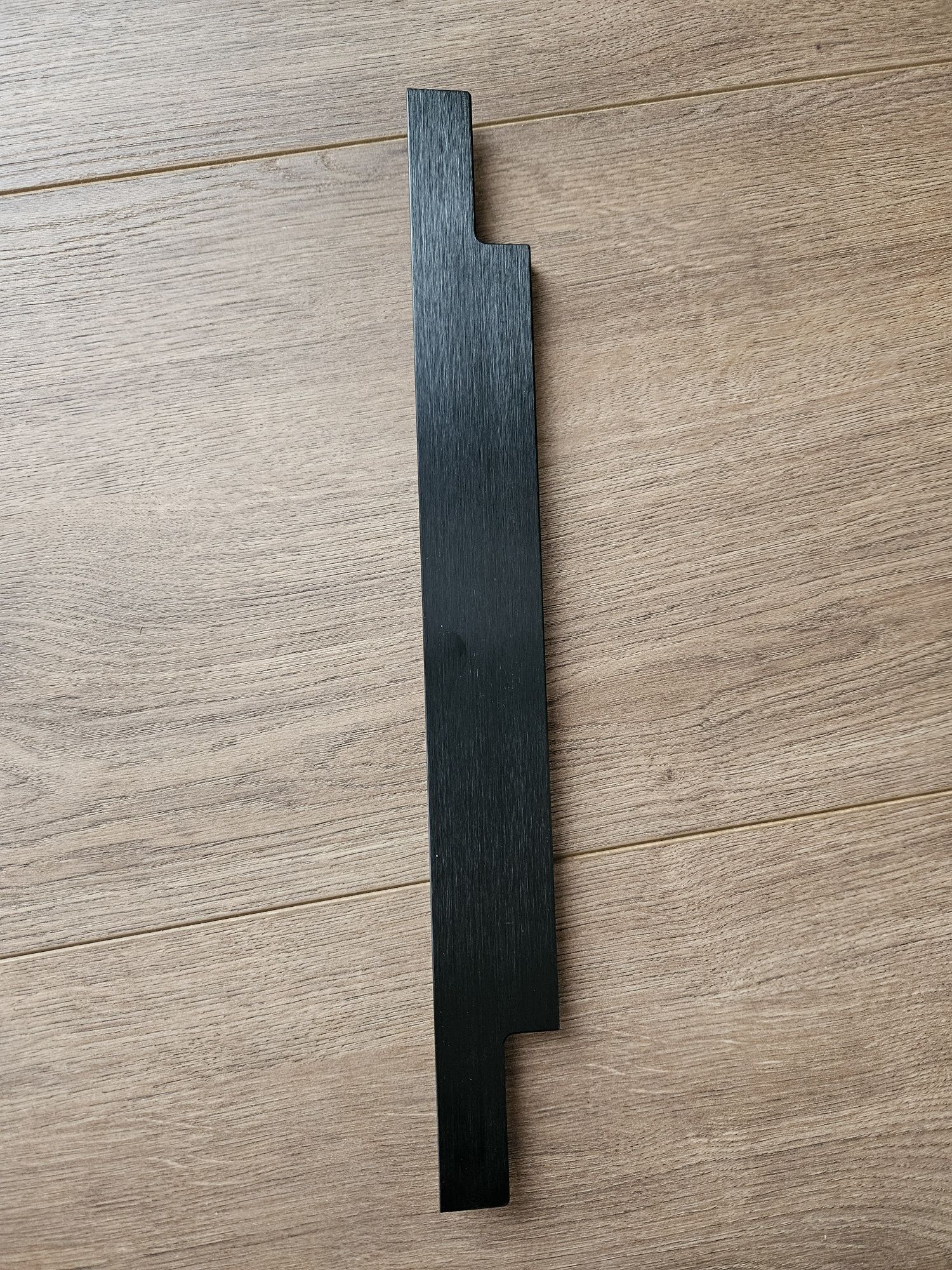 Uchwyt Meblowy Krawędziowy Linear 347 Metalowy Czarny Mat Szczotkowany
