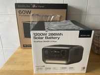 Powerstation Ecoflow River 3 Plus + Painel Solar 60w