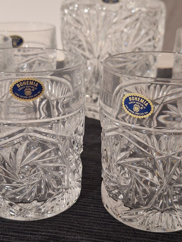 Conjunto set whisky cristal bohemia