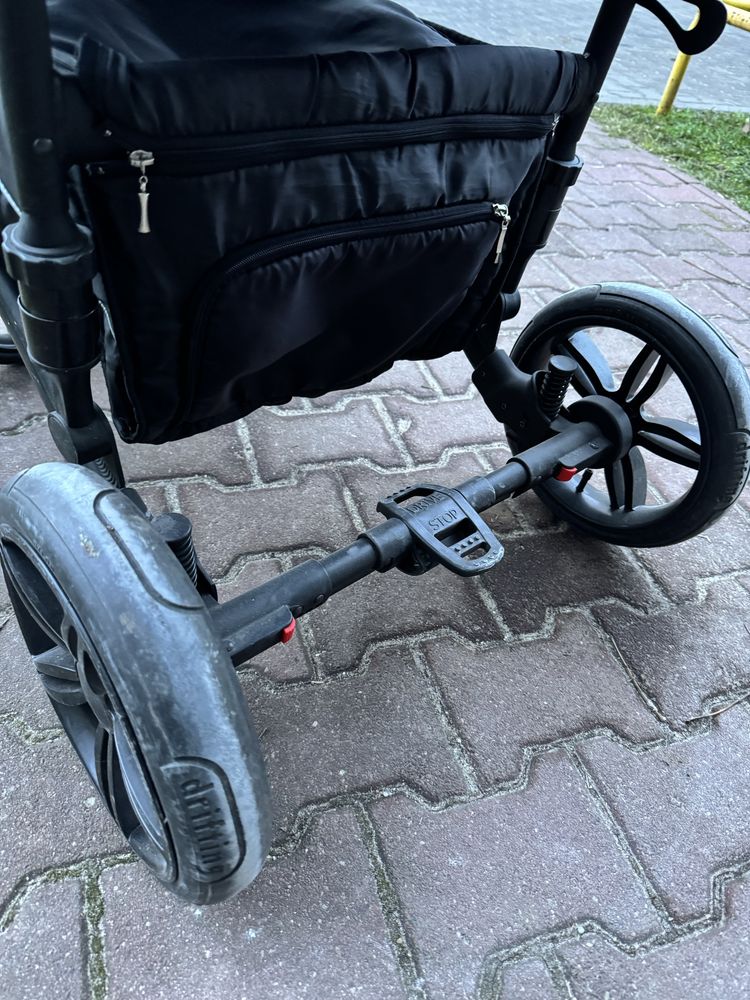 Wozek dzieciecy spacerowka gondola 2w1 camarelo baleo duze kola