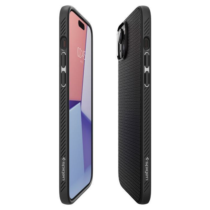 Etui Ochronne Spigen Liquid Air do iPhone 15, Matowa Czern