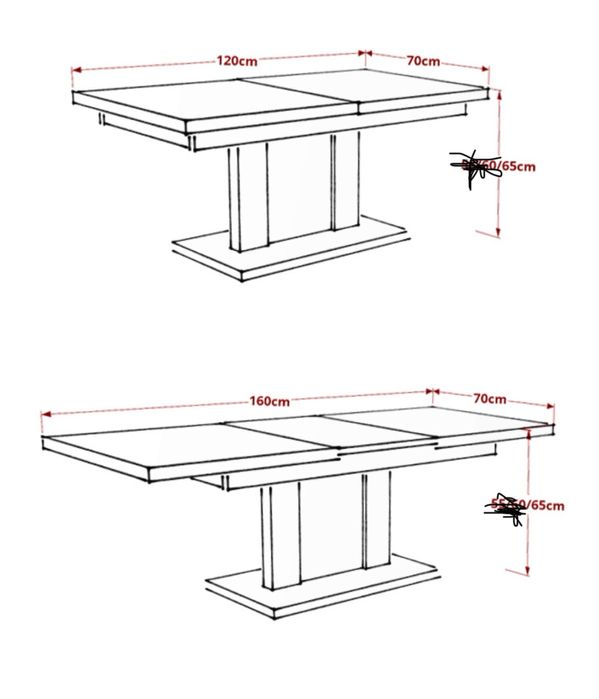 Sprzedam Ławostół-ława rozkladana bialo /szara
