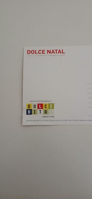 Postal com poema, de Natal