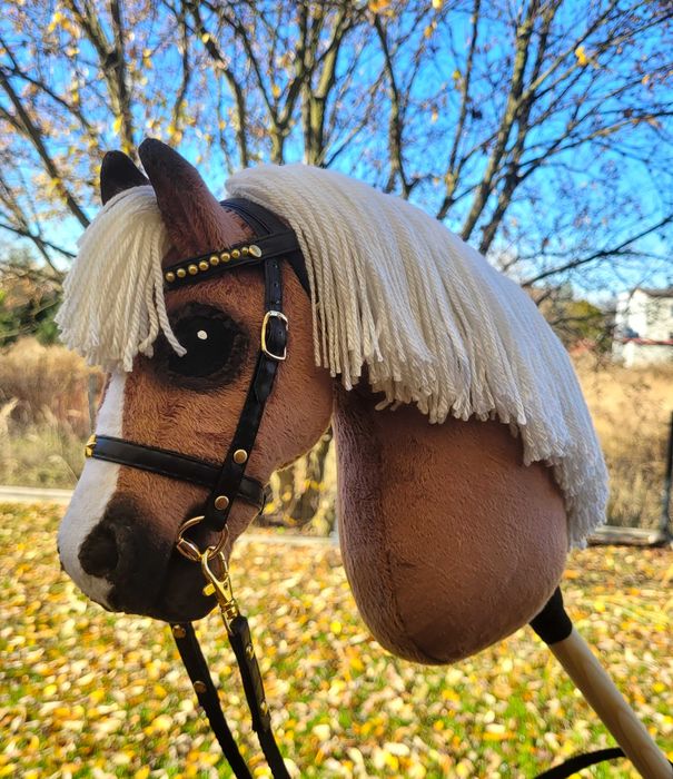 Konik Hobby Horse A4 ręcznie szyty z minky, zestaw z ogłowiem #27