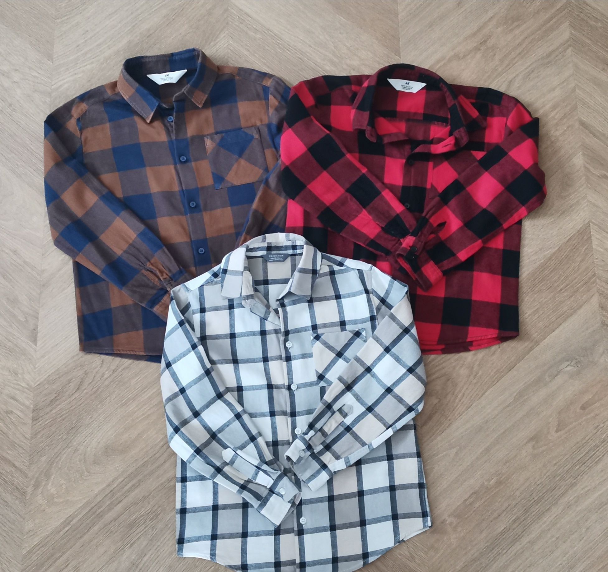 Koszule hm, primark r. 134