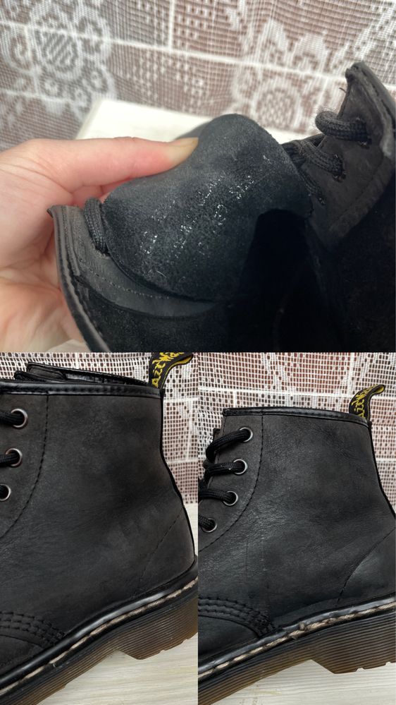 Винтажные черные ботинки Dr Martens 90s made in england swear destroy