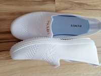 Nowe białe wsuwane buty sportowe 38