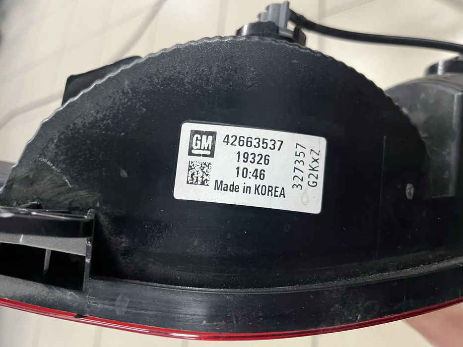 Ліхтар заднього бампера лівий chevrolet bolt 16-20