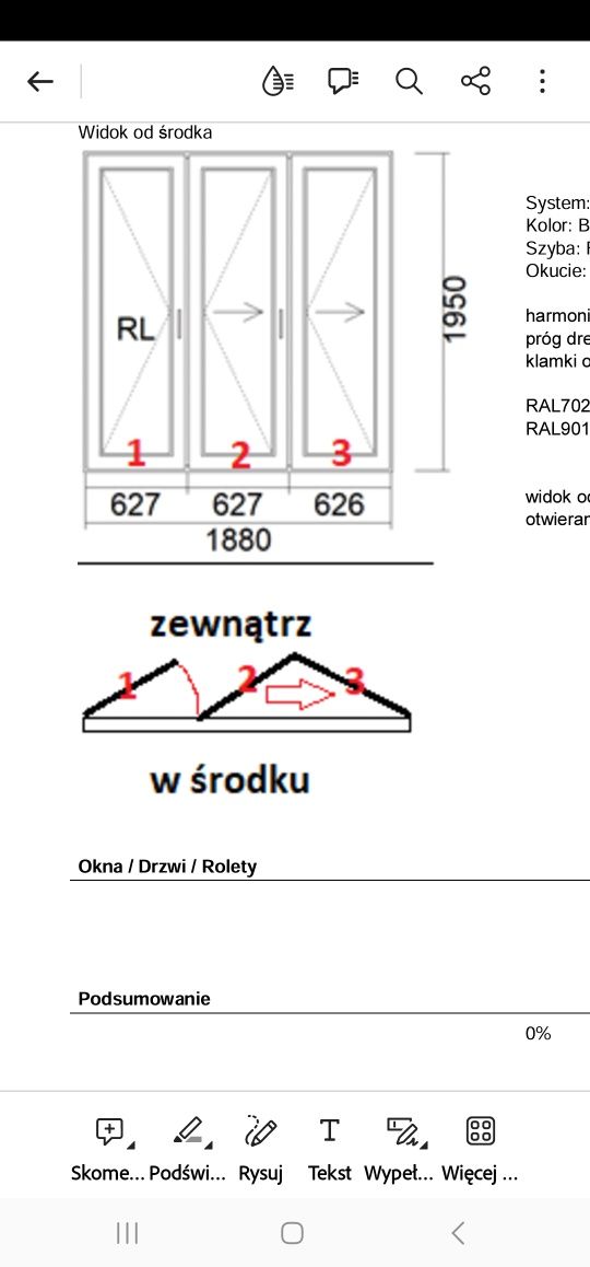 Nowe drzwi harmonijkowe zewnętrzne
