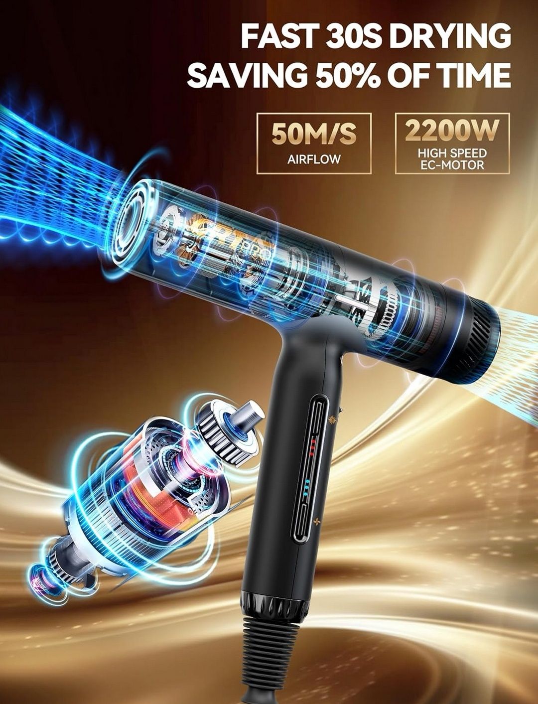 GRT PRO Profesjonalna Suszarka Jonowa 2200W, Szybka, Cicha, Nowa!