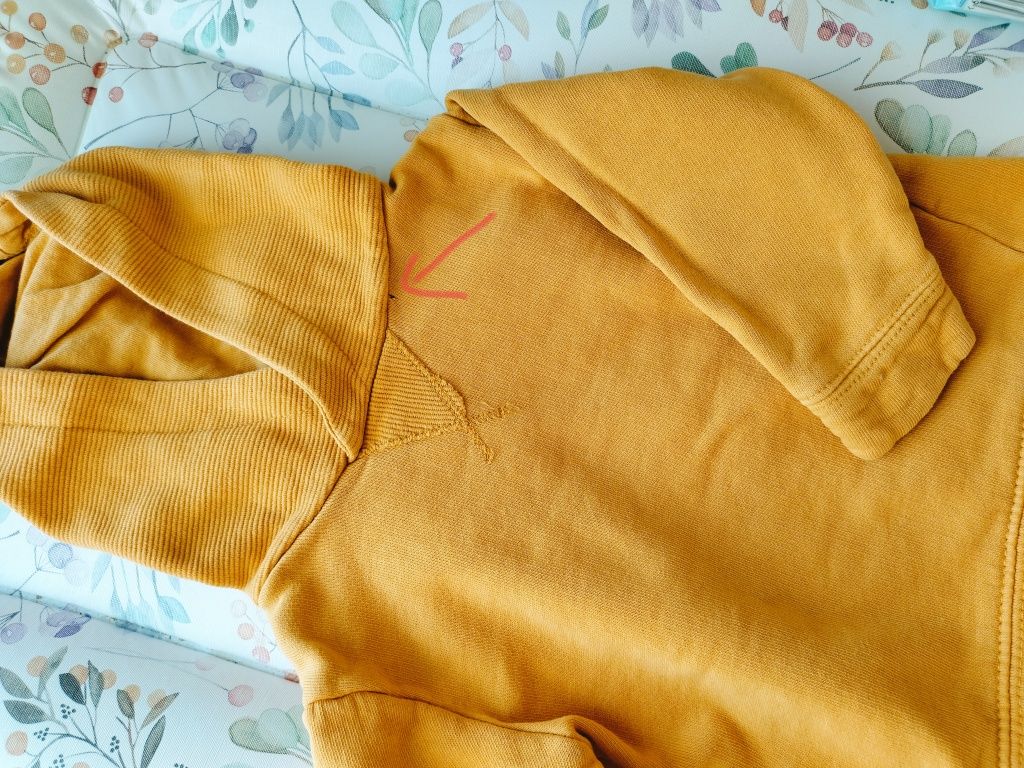 Zara Musztardowa Bluza z kapturem 80