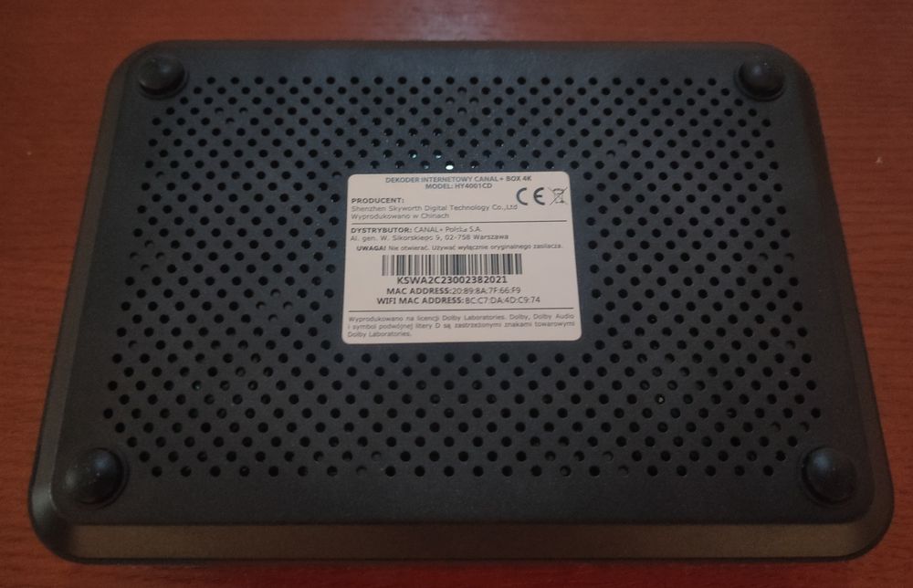 Canal+ BOX 4K, Android TV, HY4001CD