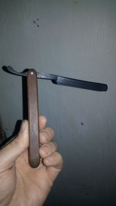 Бритва опасная небезпечна ручна з дерев'яною ручкою срср