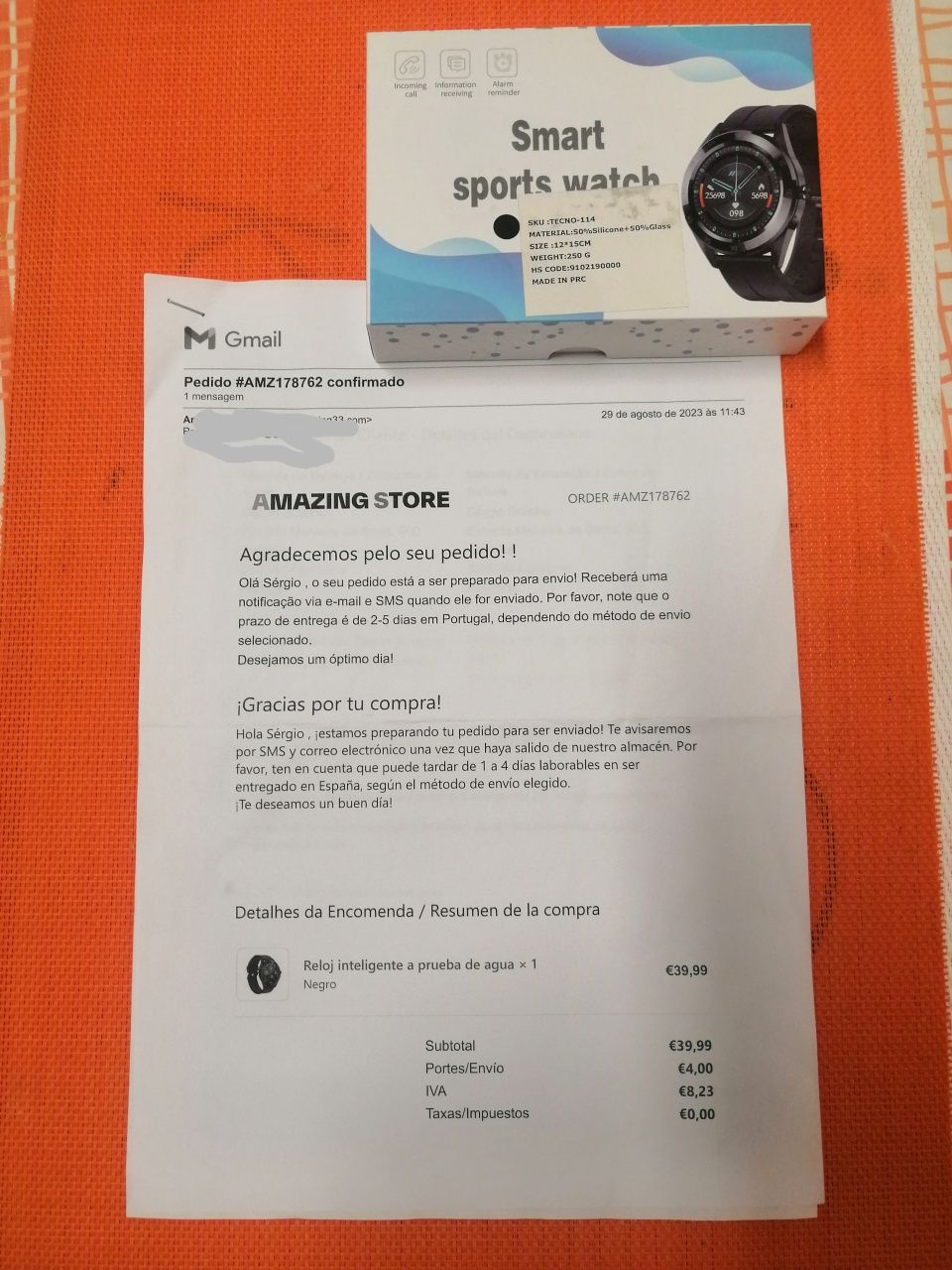 Relógio Smart sports watch novo