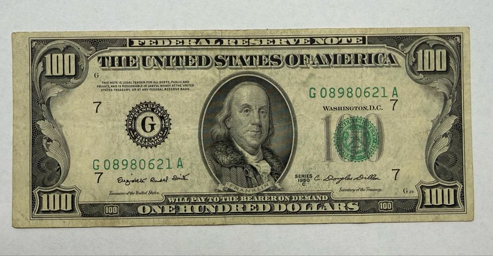 Stany Zjednoczone – 100 dolarów 1950 – Seria G (Chicago) USA