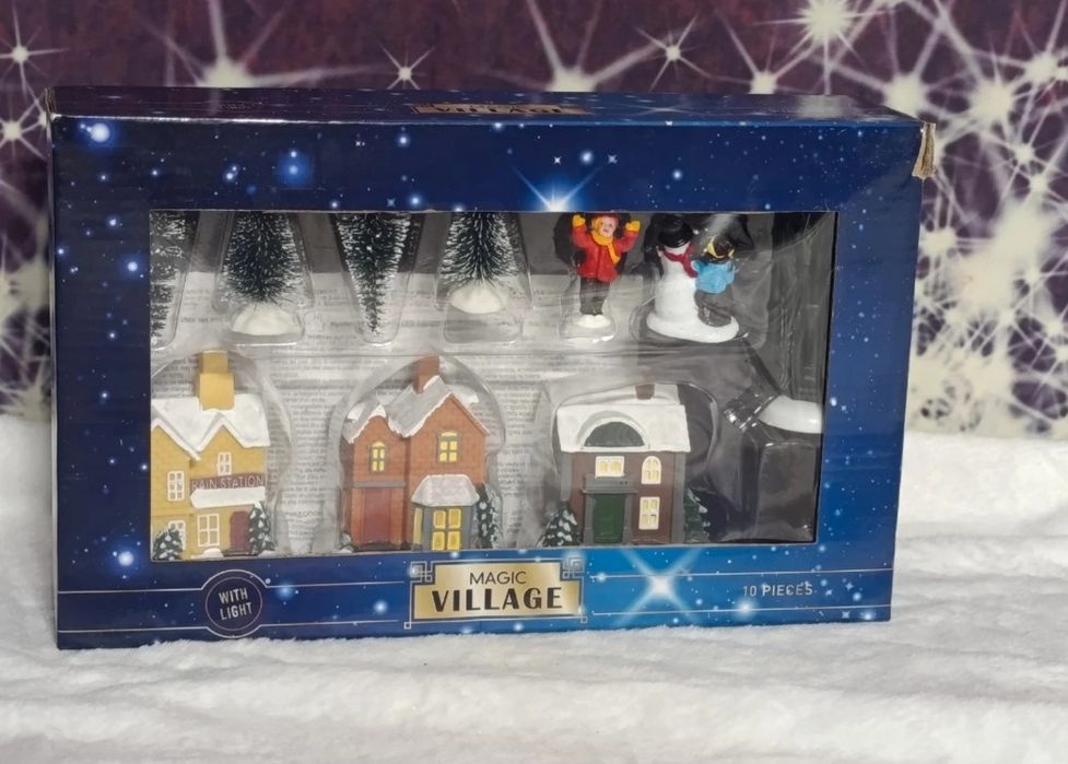 Świąteczna wioska „Magic Village” LED – 10 elementów
