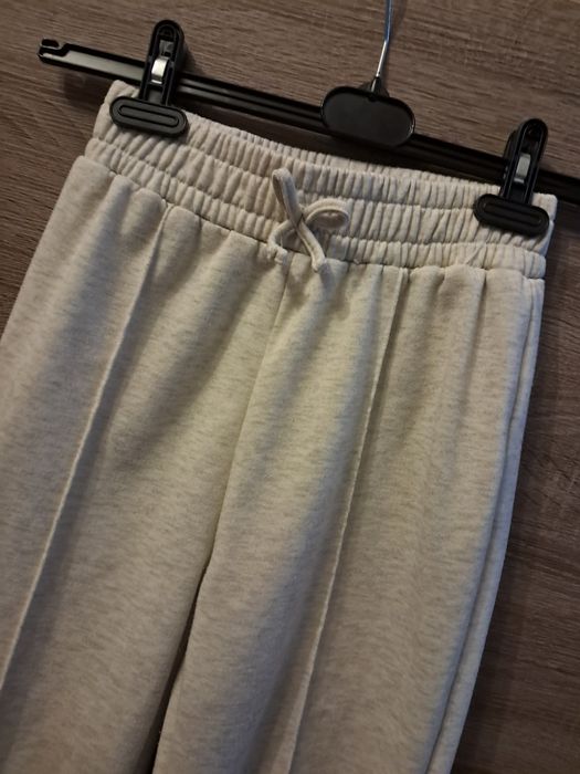 Szare szerokie spodnie dla dziewczynki Shein