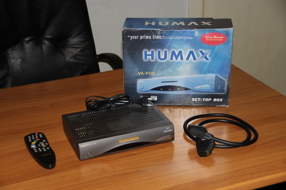 Humax VA-FOX DV3 ресівер супутник (Корея) пульт, кабель Scart-Scart 1м