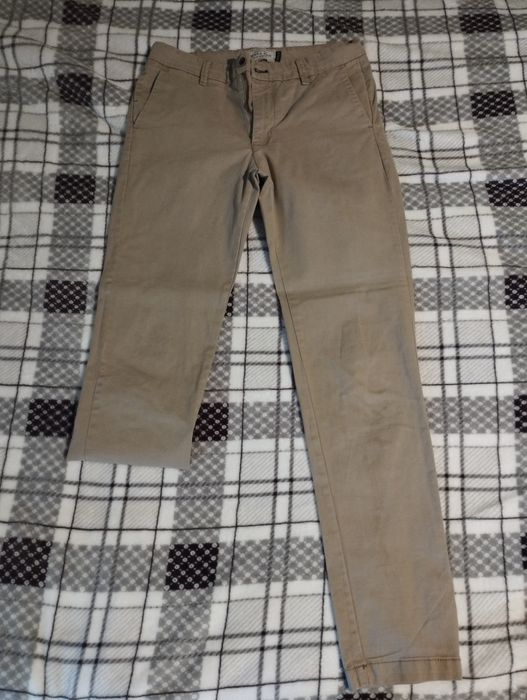 Calças bege 40 slim stretch