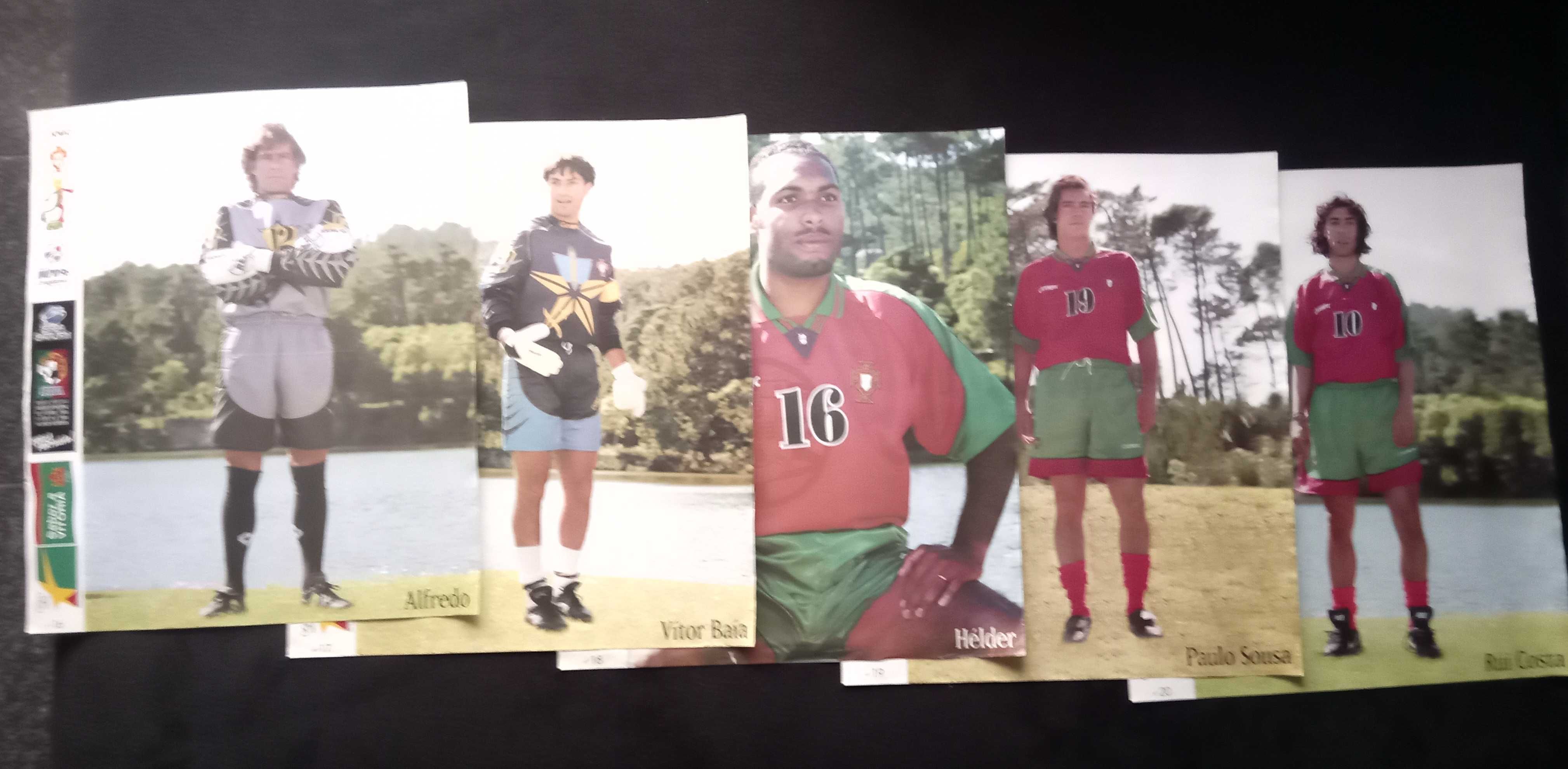 24 posters jogadores portugueses convocados europeu  futebol 1996