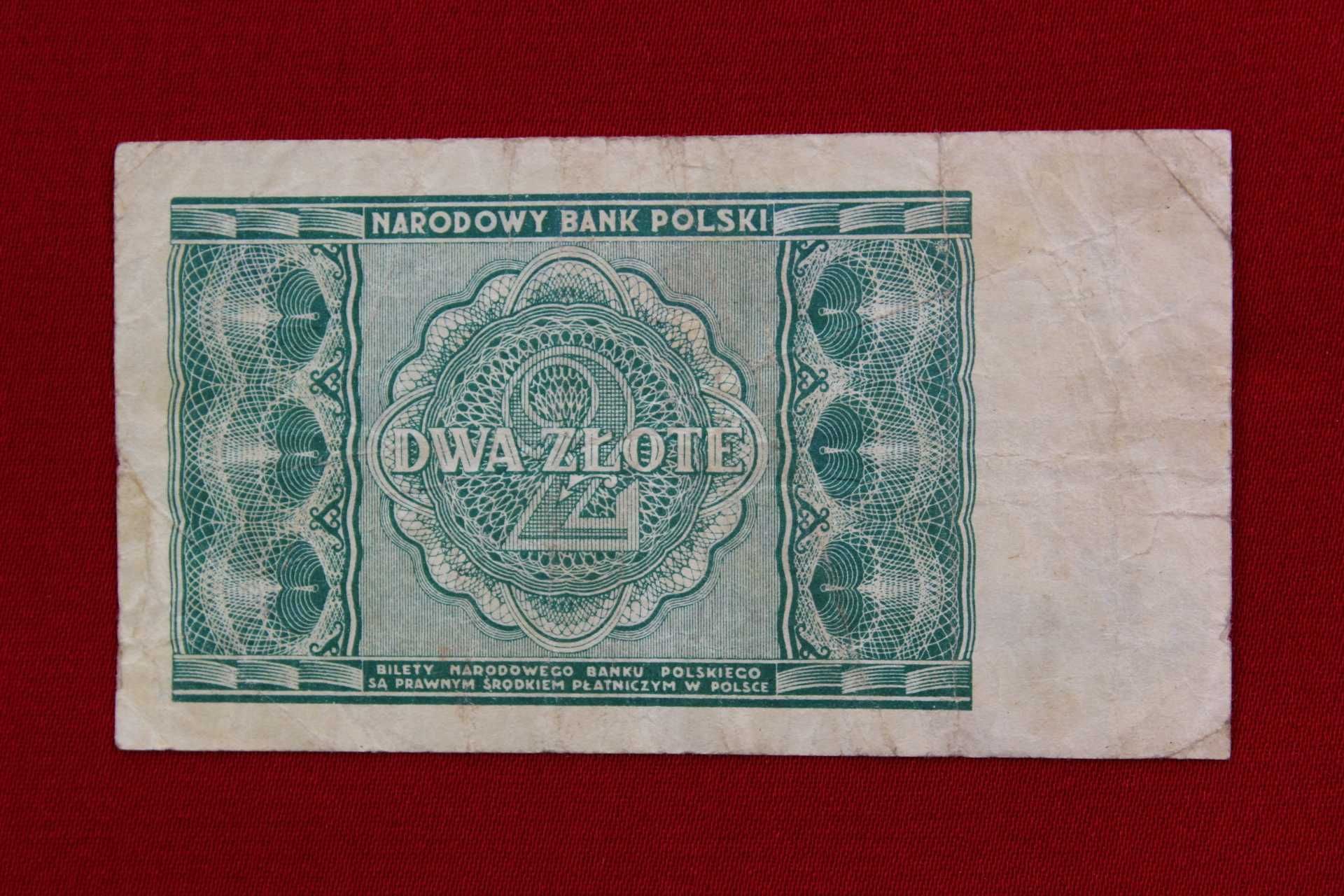 Polski Banknot 2 Złote Polskie 1946 rok