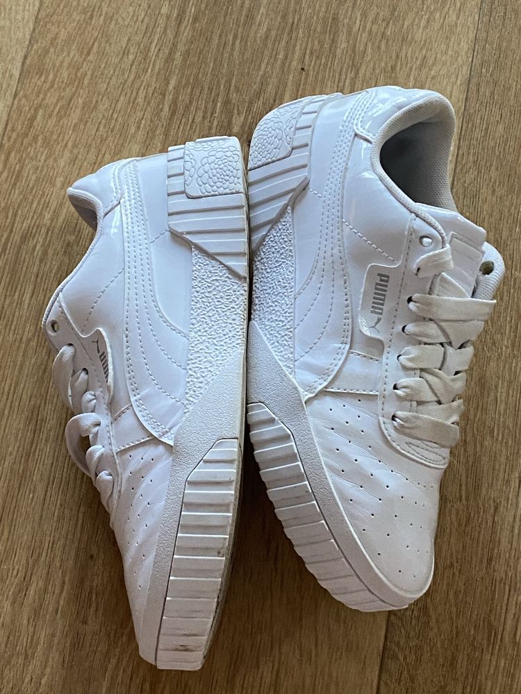 Puma 35,5 lakierowane białe adidasy