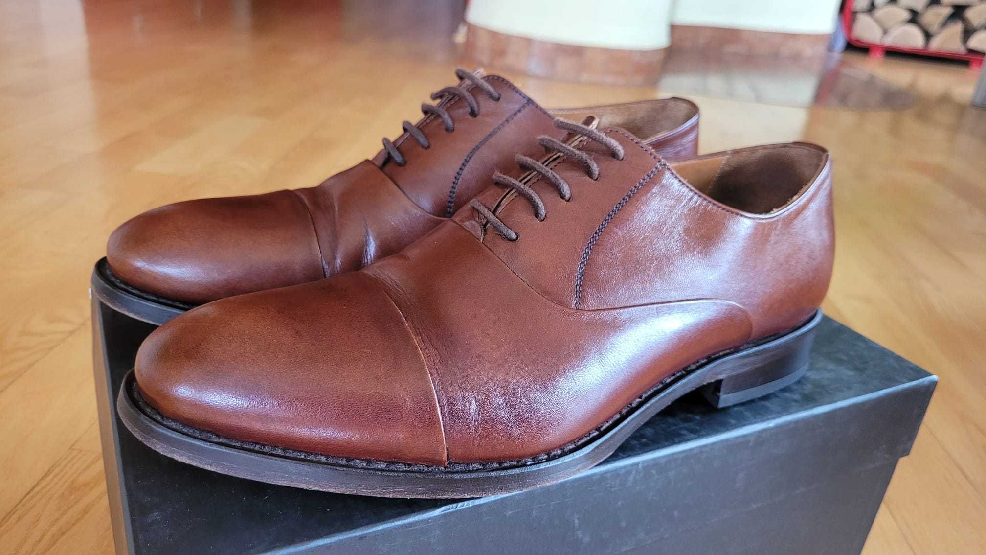 Buty do garnituru eleganckie skórzane wyjściowe Lantier Napoleon 42