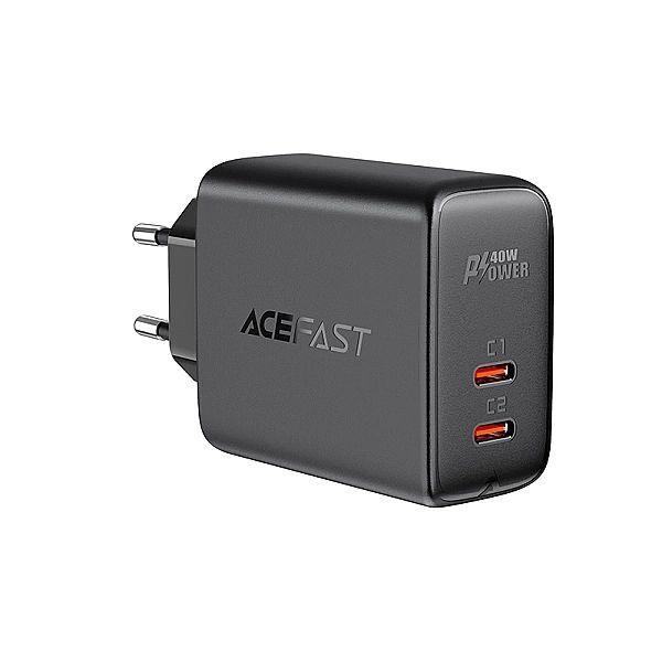 Acefast ładowarka sieciowa 2x Usb Typ C 40w, Pps, Pd, Qc 3.0, Afc, Fcp