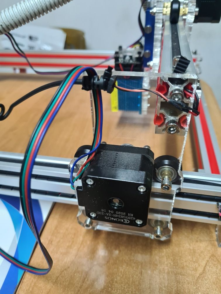 Nowy grawer laserowy grawerka laserowa 40W po modyfikacjach