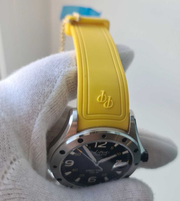 Чоловічий годинник Paul Picot Army Time Flyingstar P9153 Yellow Swiss