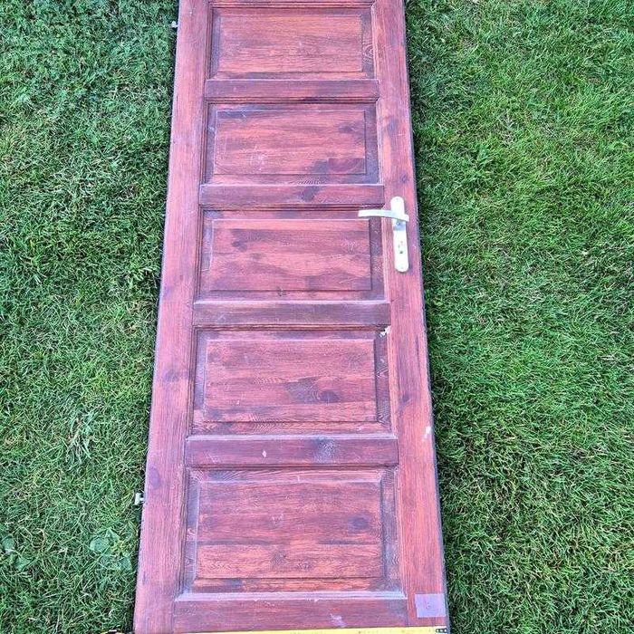 Drzwi wewnętrzne drewniane – 5 sztuk (pełne i przeszklone)