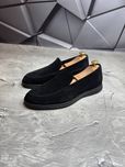 Туфли Лоферы Замшевые мужские чёрные LORO PIANA Black! Весна-Лето! ХИТ