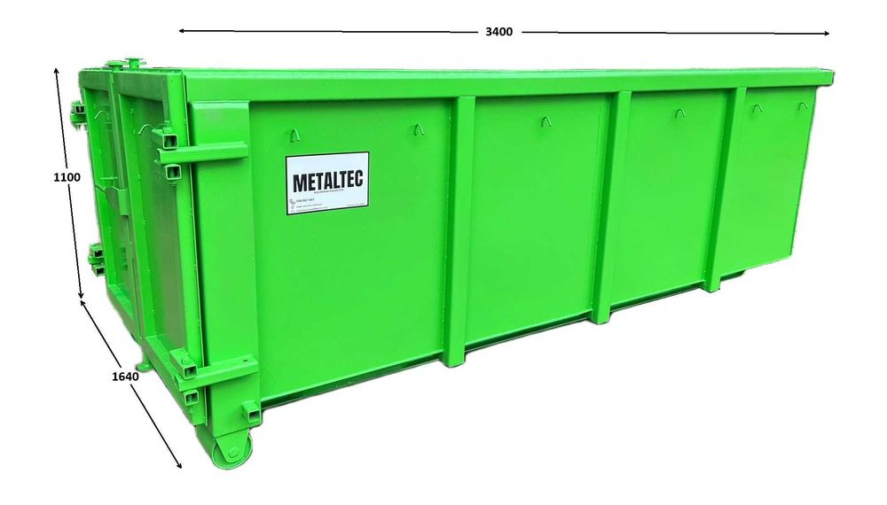 Kontener hakowy / kontener na śmieci / gruz / złom / Kontener KP7/ 7m³