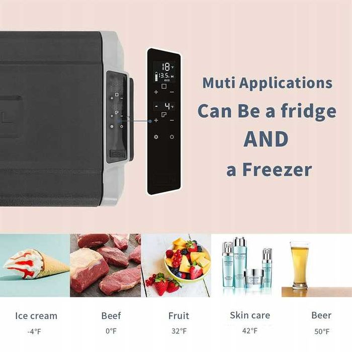 T60 Lodówka samochodowa Alpicool 60L kompresor zamrażarka 12/24V 230V