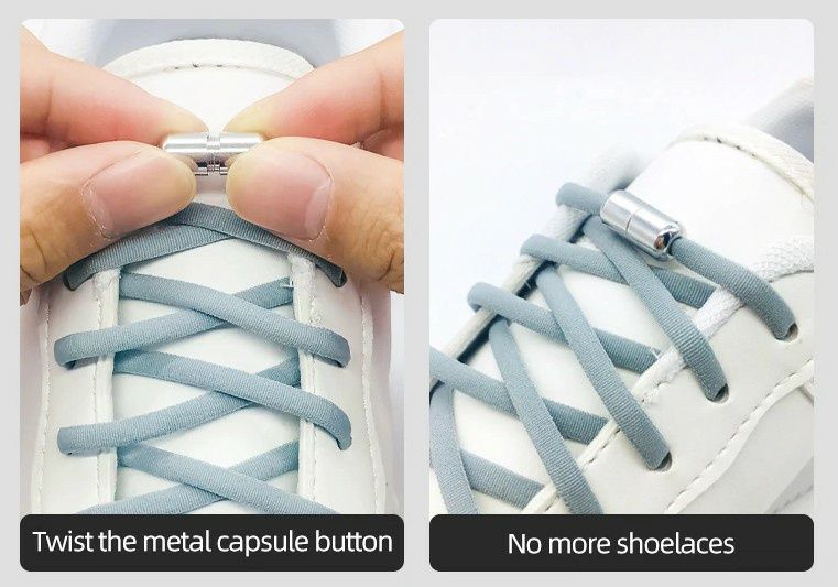 Шнурки-резинки с фиксатором без завязок