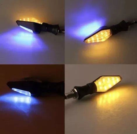 Piscas led honda suzuki yamaha kawasaki universais café racer mota