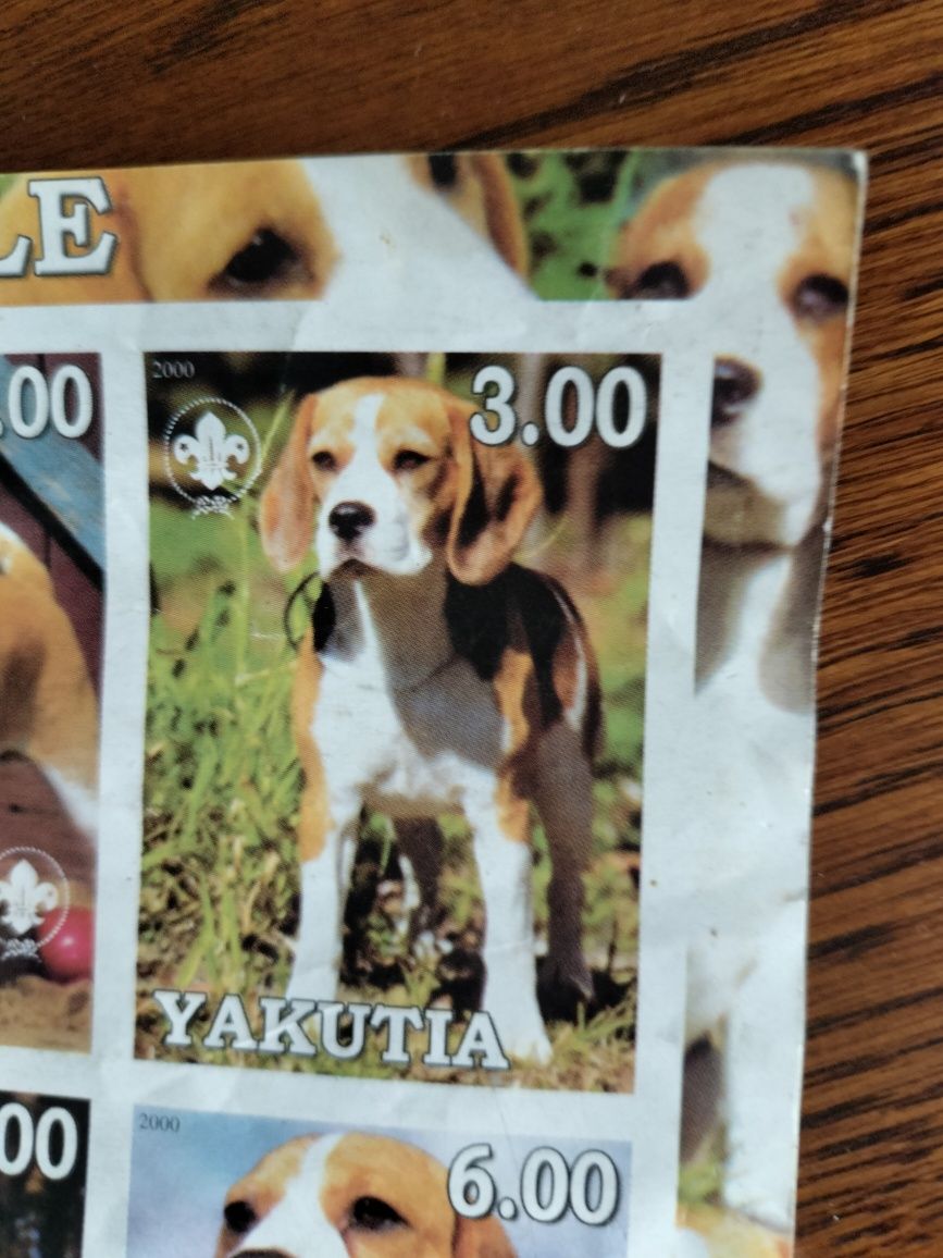 Znaczki Beagle Yakutia śliski papier