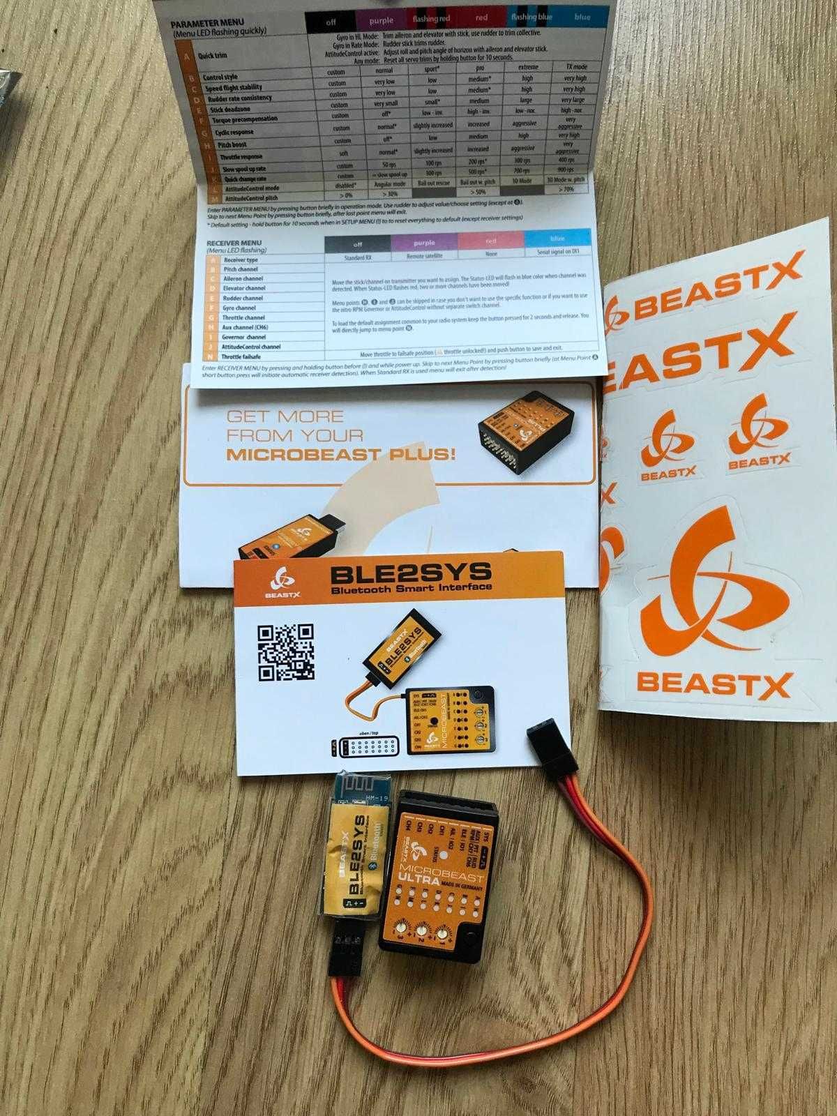 System flybarless MicroBeast Ultra z ratunkiem + adapter bluetooth