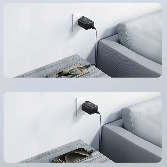 Ładowarka Joyroom Sieciowa USB-C 25W SFC / PPS / PD - Czarna + Kabel
