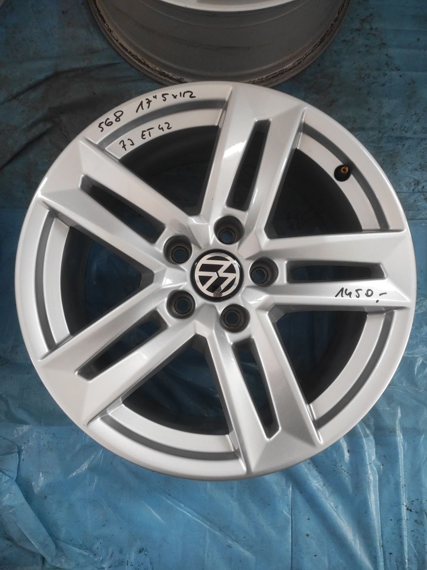 568 Felgi aluminiowe VW Volkswagen R 17 5x112 Bardzo Ładne