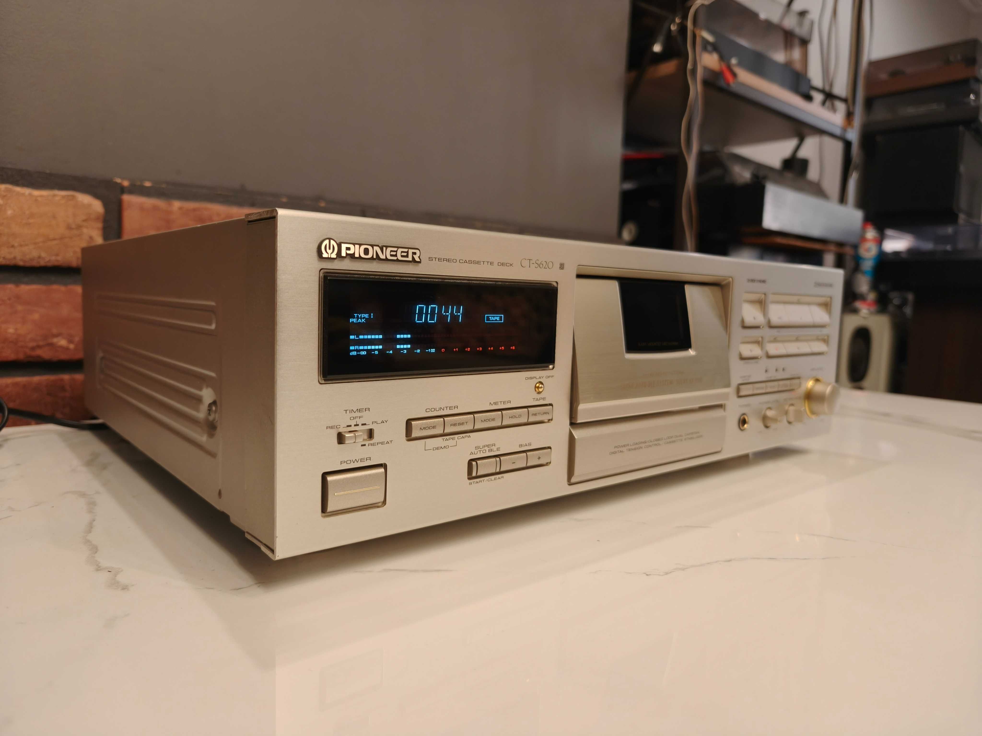 PIONEER CT-S620 Srebrny Szampański Deck 3 głowicowy ! TOP model